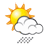 Wolkig, mäßiger Regen